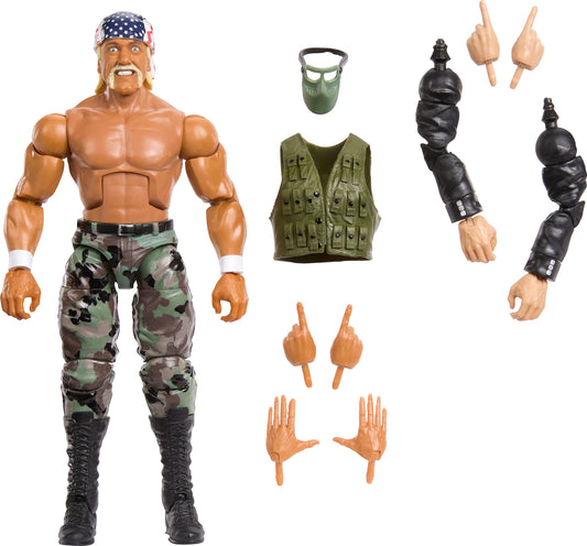 Mattel WWE Elite SummerSlam Hulk Hogan figure with accessory for dynamic display.