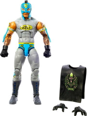 Mattel Rey Mysterio figure front view highlighting TrueFX detailing for display