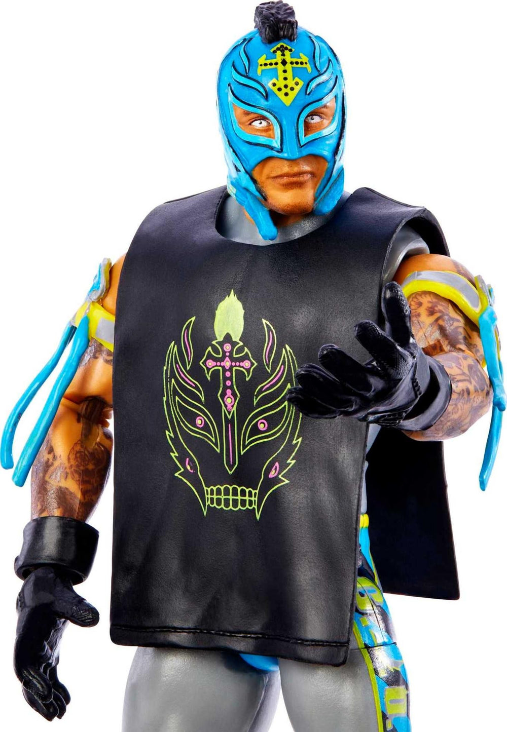 Interchangeable hands on Mattel Rey Mysterio for varied poses