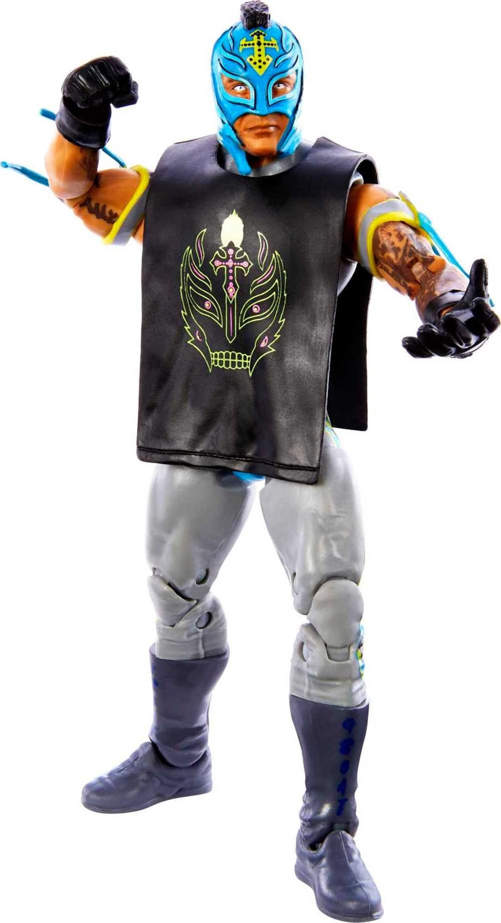 Mattel Rey Mysterio figure TrueFX texture adds lifelike detail