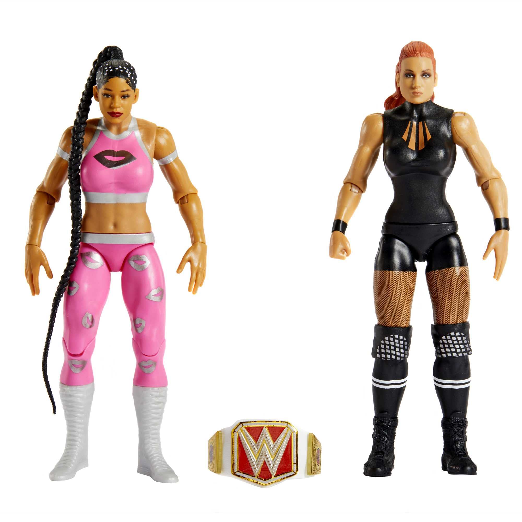 Mattel WWE championship belt and two-pack display options for fans