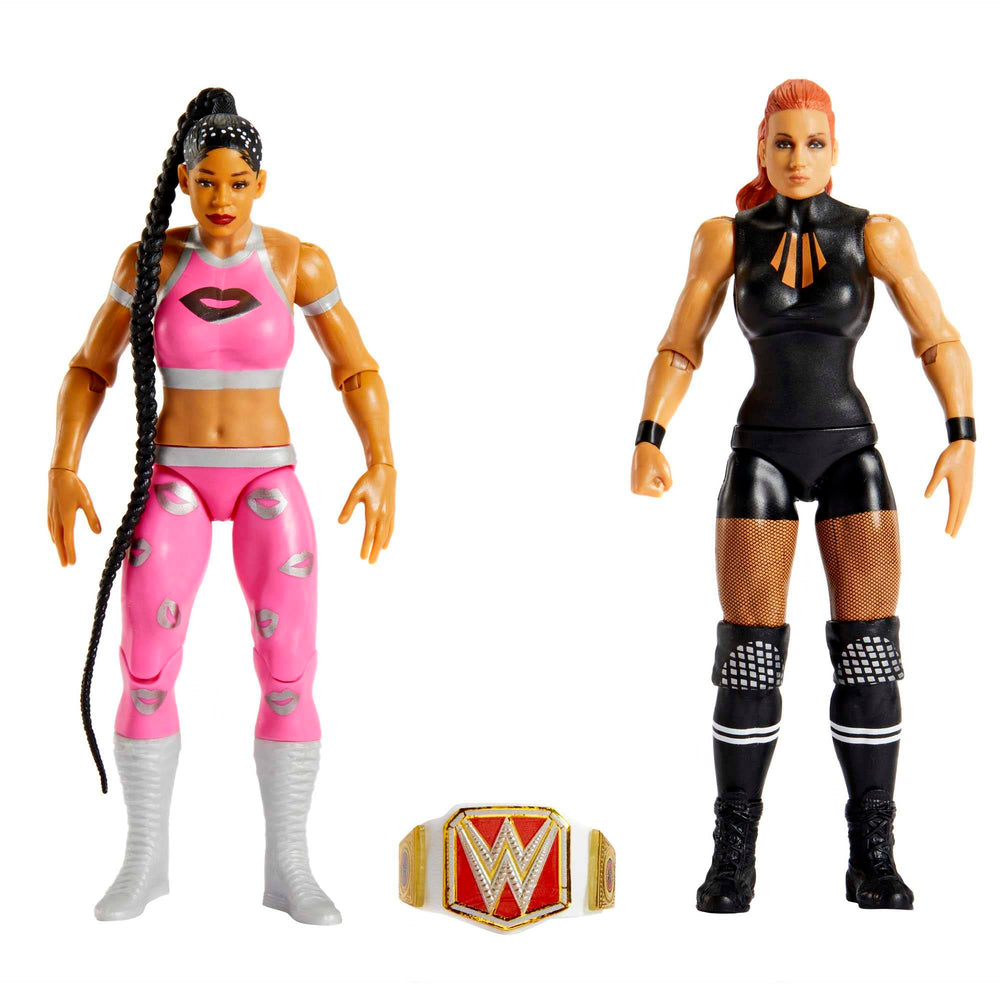 Mattel WWE championship belt and two-pack display options for fans