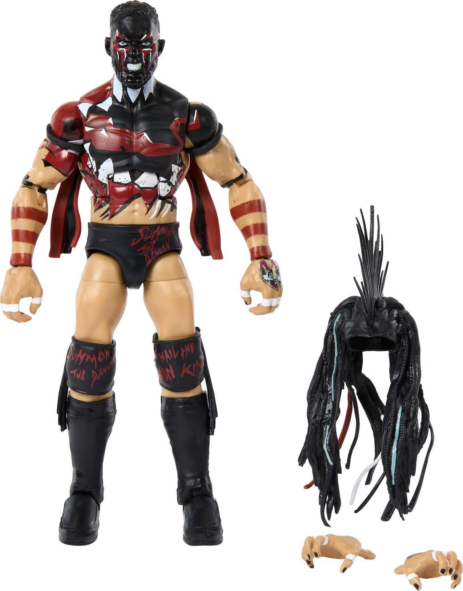 Mattel WWE Finn Balor Elite figure front view for display and collection.