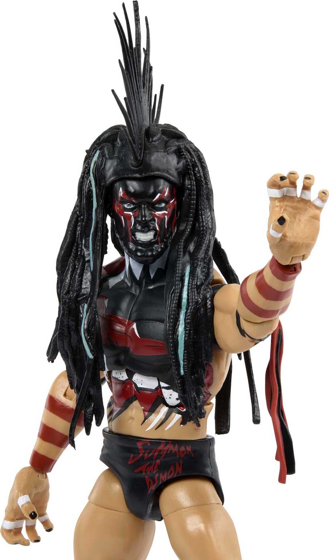 Mattel Finn Balor Elite interchangeable hands enable varied action poses.
