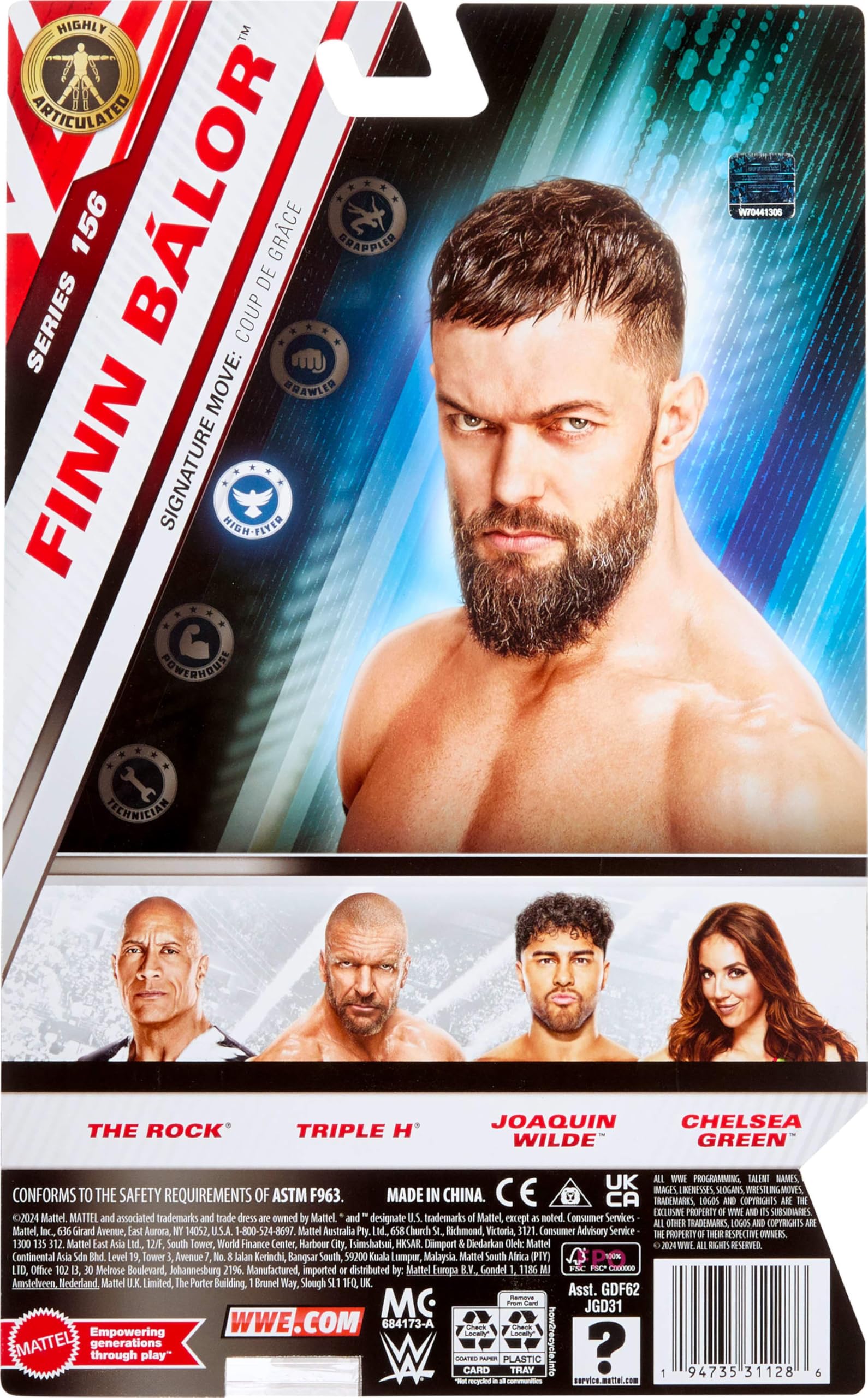Mattel Finn Balor 6-inch figure compatible with standard playsets.