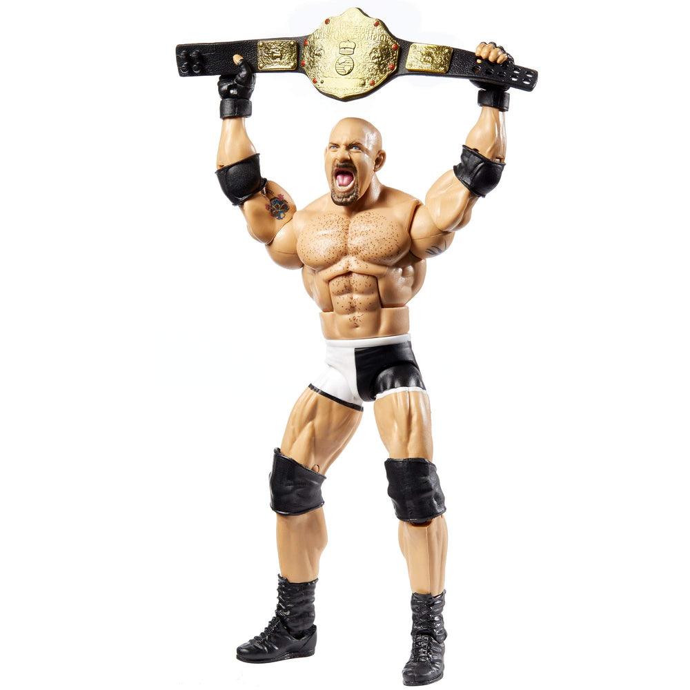 Mattel WWE Goldberg Elite Series 74 with authentic ring gear and accessories.
