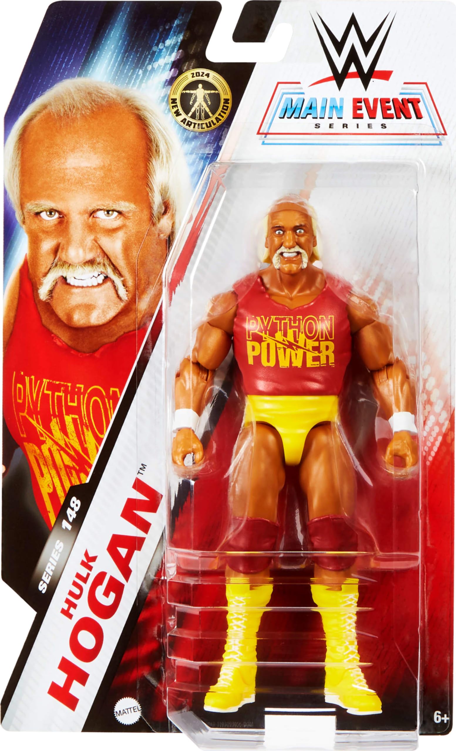Mattel WWE Hulk Hogan TrueFX lifelike face detail for display