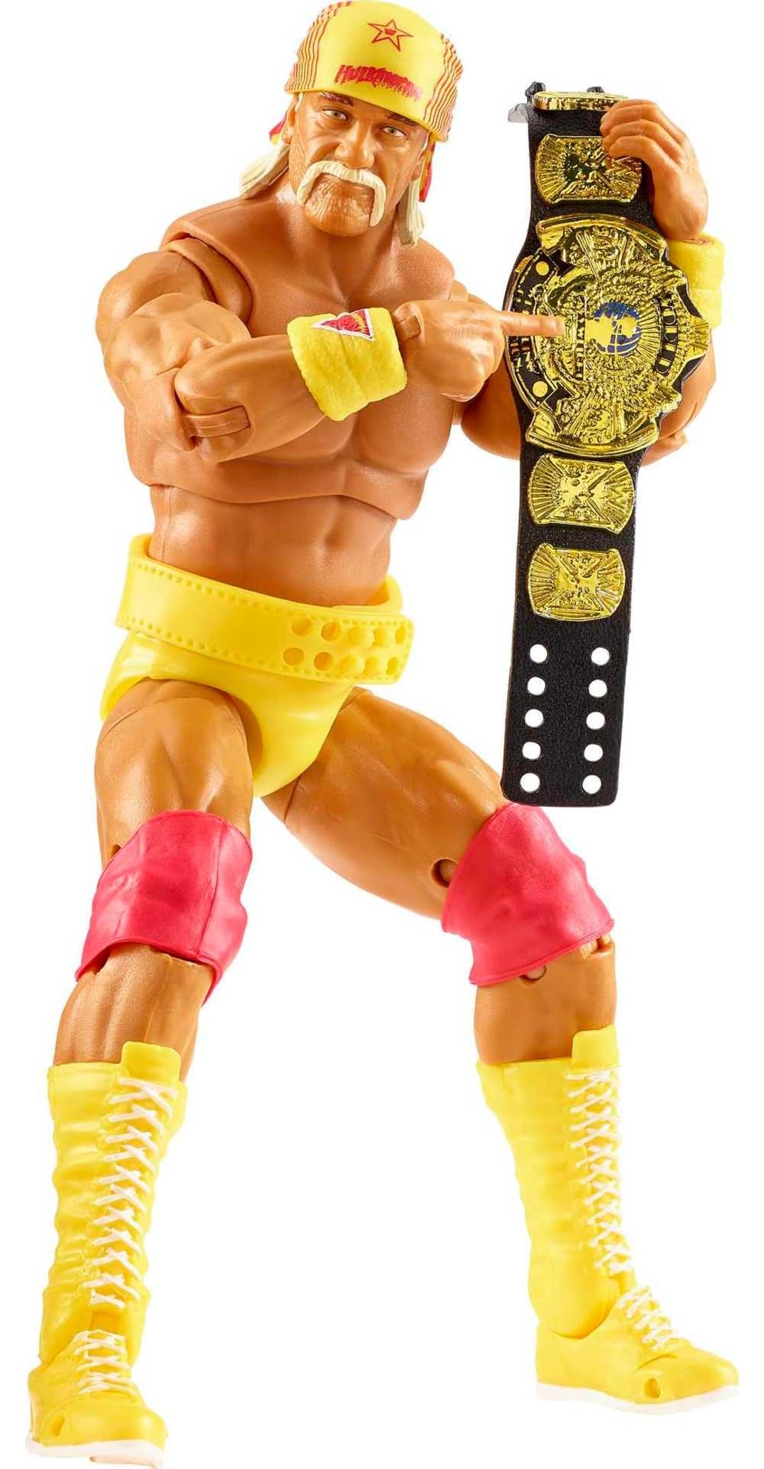 Mattel Hulk Hogan Ultimate Edition accessory set including hands, shirt, belt.