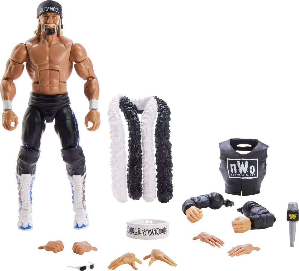 Mattel WWE Hulk Hogan WrestleMania Elite 6in figure for dynamic posing and display.