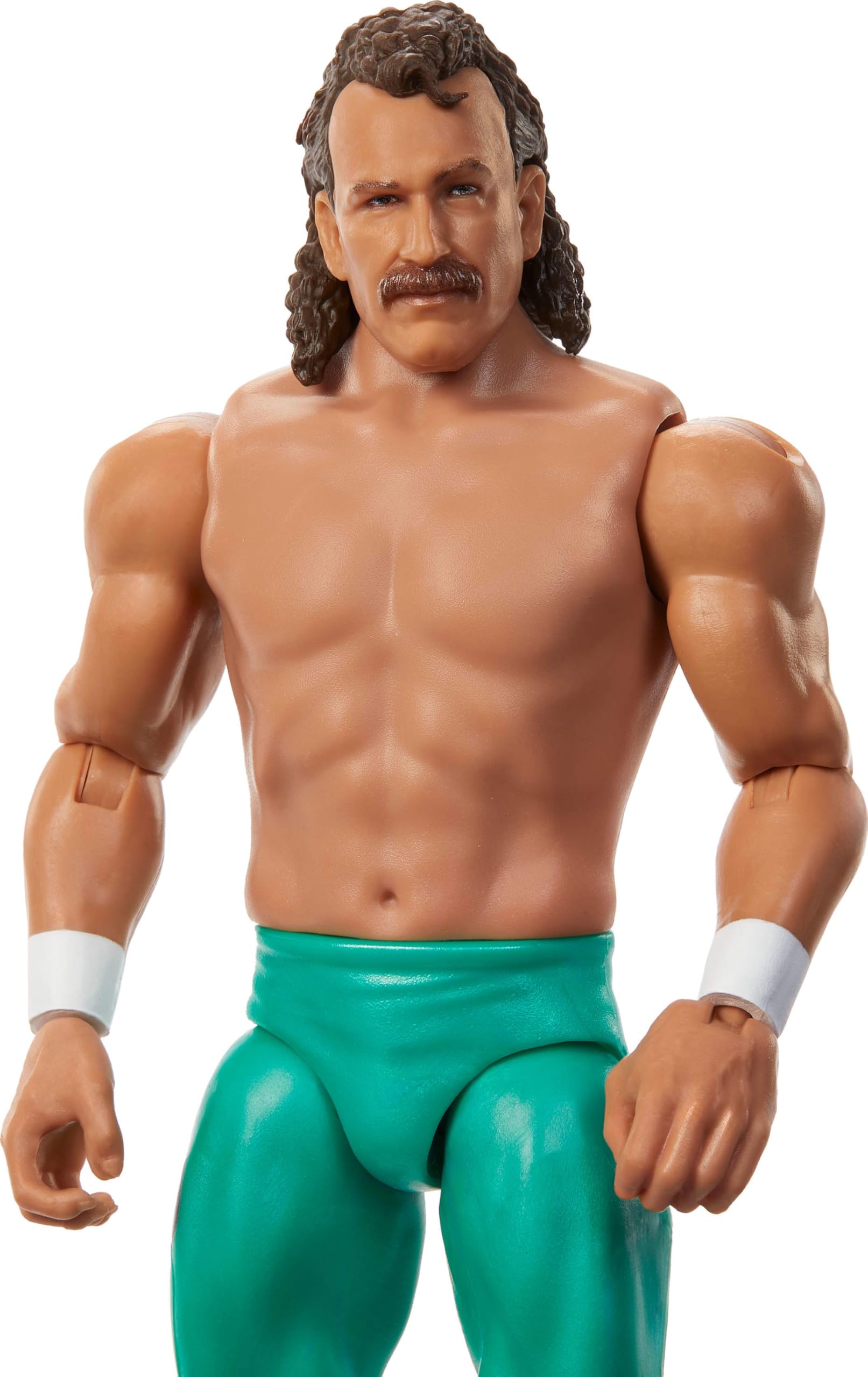 Jake Roberts action figure highlighting 10 articulation points for dynamic posing and play.