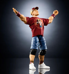 Mattel WWE John Cena Elite figure 25 points of articulation enable dynamic poses.
