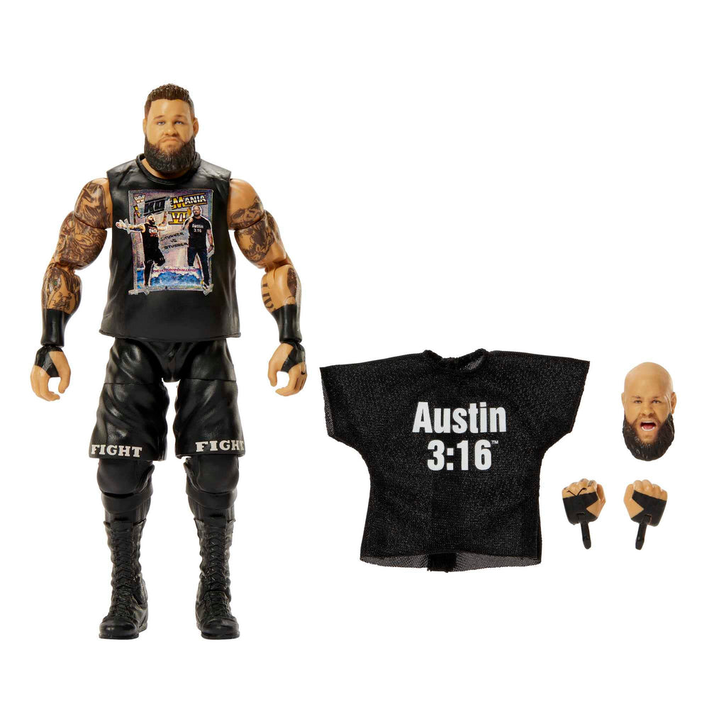 Mattel WWE Kevin Owens Elite figure front view for dynamic display and posing.