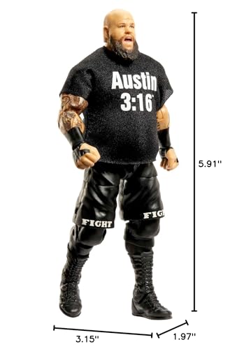 Mattel WWE Kevin Owens Elite packaging and branding details.