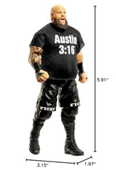 Mattel WWE Kevin Owens Elite packaging and branding details.