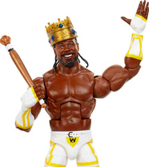 Interchangeable hands and accessories included with Mattel WWE King Woods Elite collection.