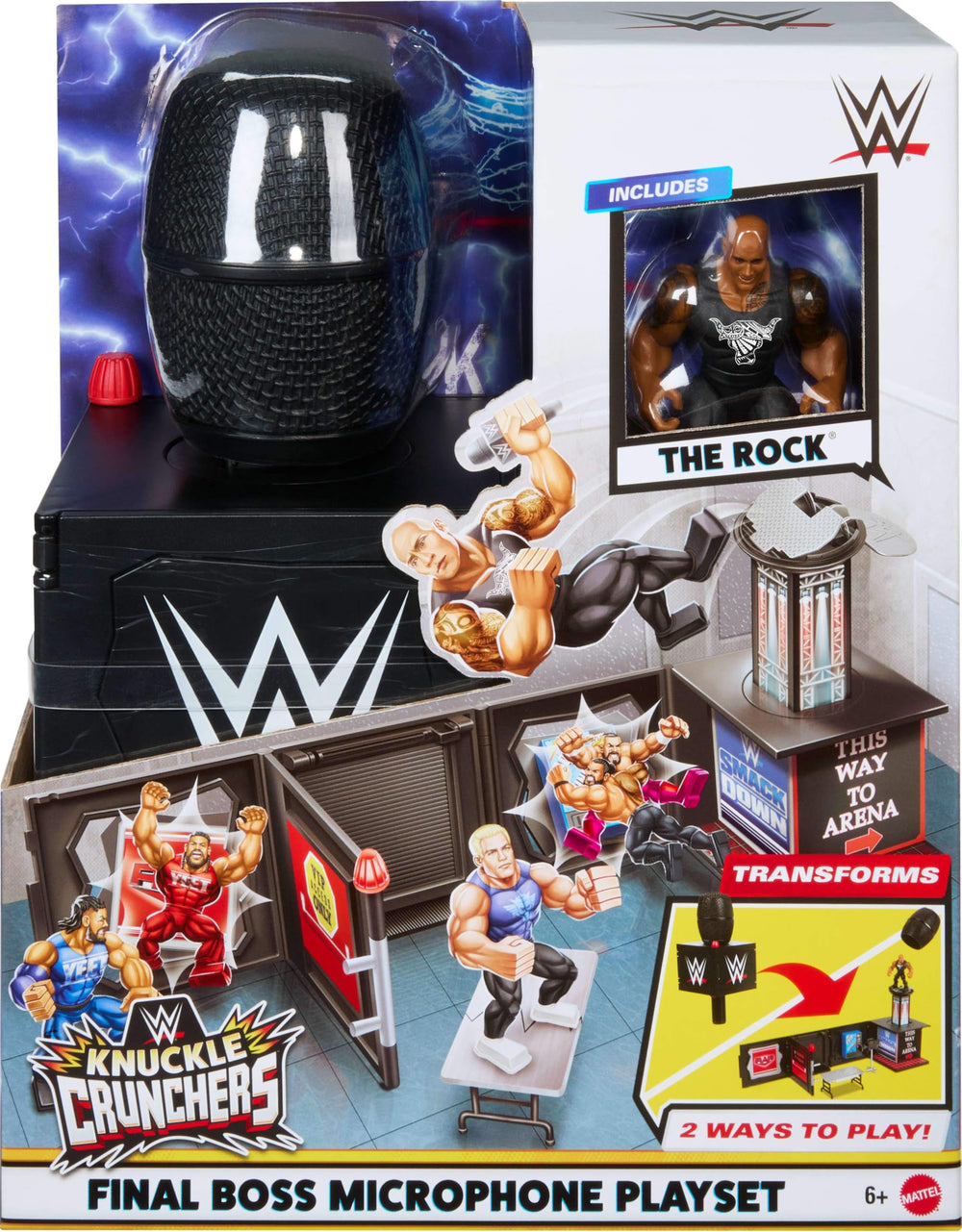 Compact 2-in-1 playset stays ready for quick setup and display.