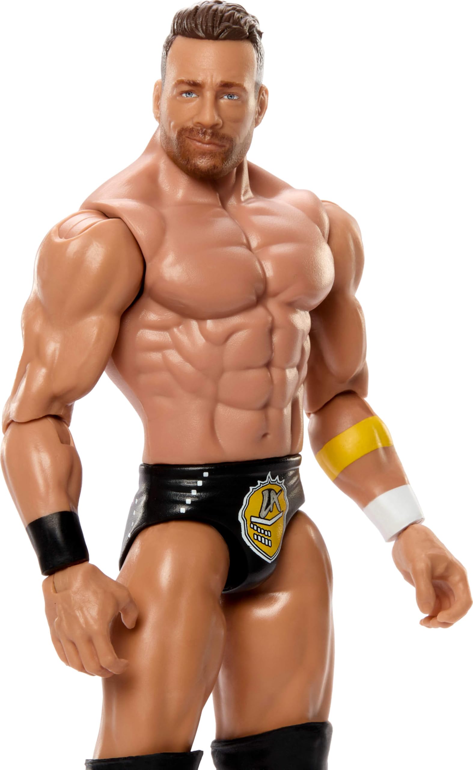 Mattel WWE LA Knight TrueFX facial detail for lifelike display