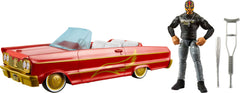 Mattel WWE Lucha Low Rider vehicle showcasing hydraulic action for thrilling ring entrances.