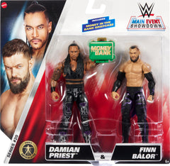 Mattel WWE Finn Balor figure in mid pose for dramatic wrestling scenes.