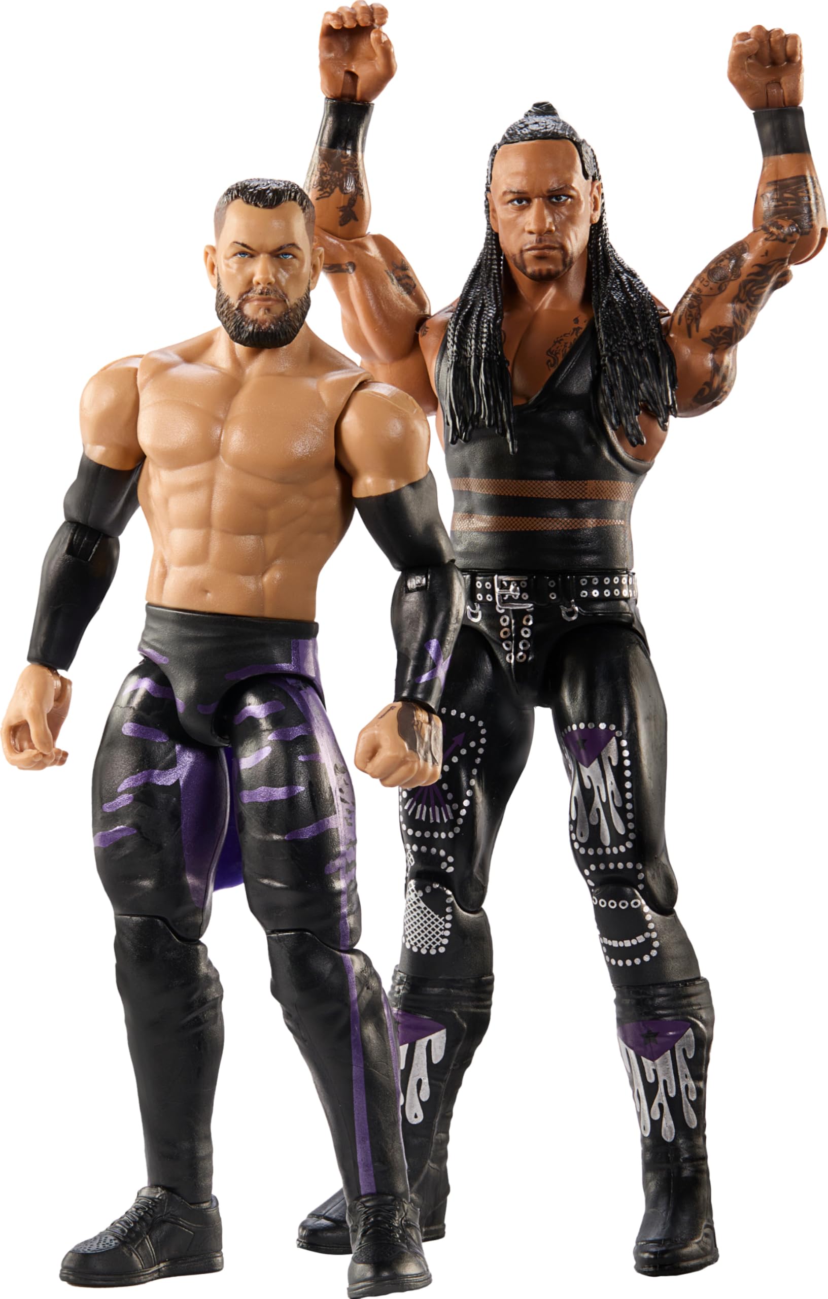 Two 6-inch figures with ten points of articulation for signature moves.