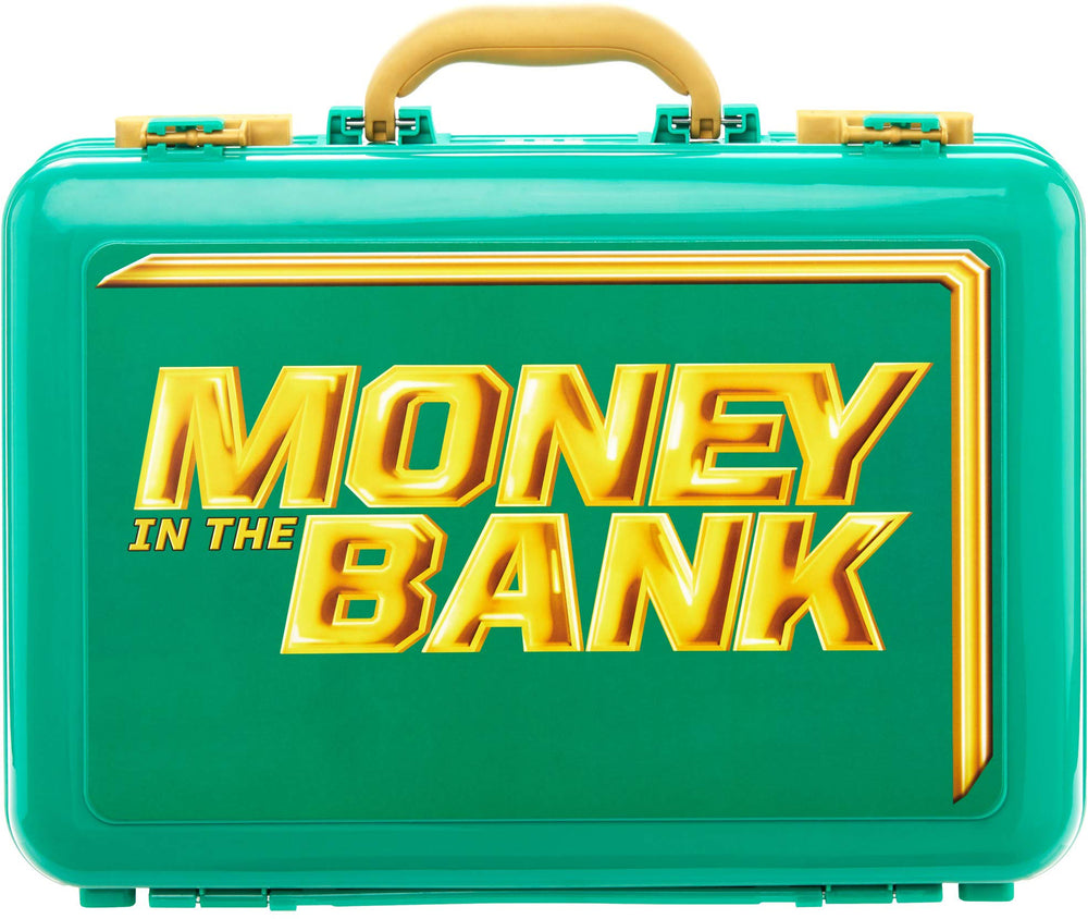 Mattel WWE Money in the Bank Carrying Case front graphic supports display and on-the-go play