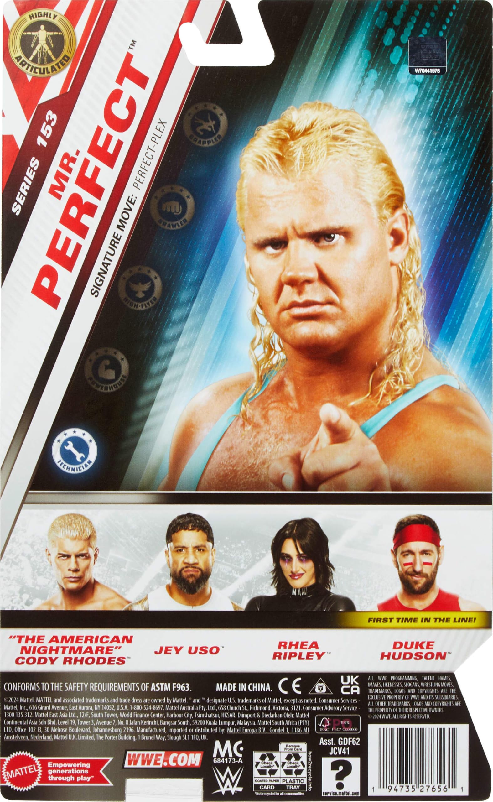 Mattel WWE Mr. Perfect main event figure ready for display and play