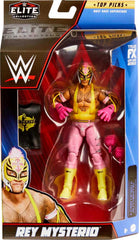 Mattel Rey Mysterio Top Picks Elite figure showing 25-point articulation for dynamic posing