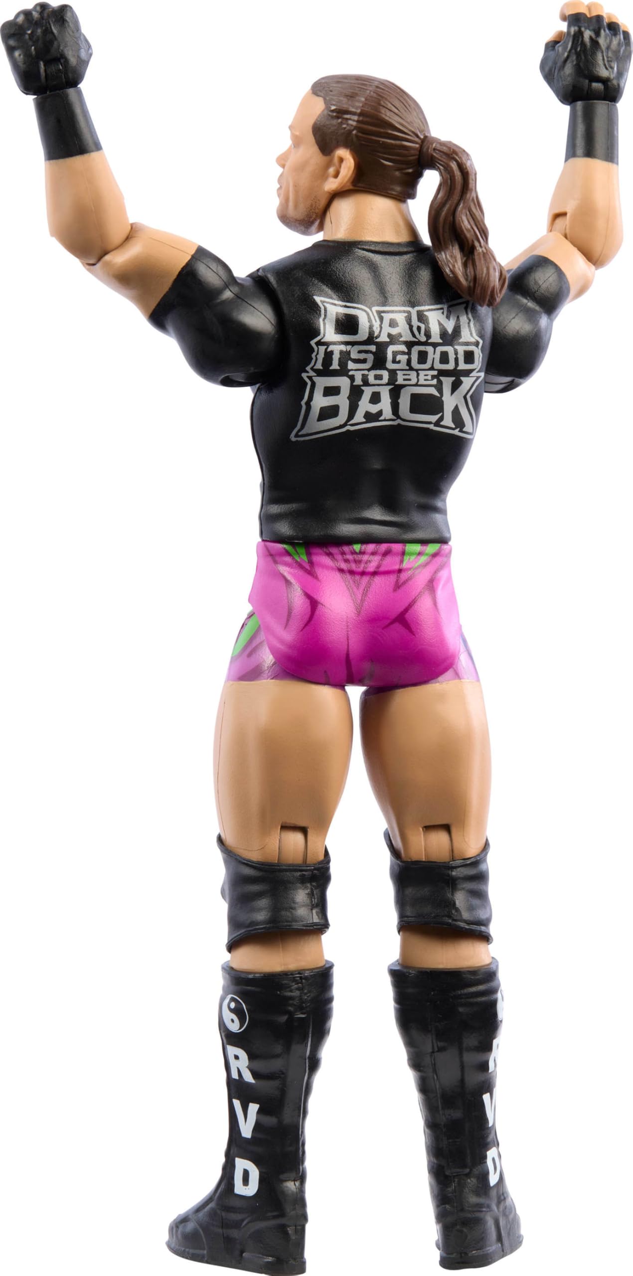 Mattel WWE Rob Van Dam collectible packaging boosts shelf appeal.