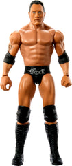Mattel WWE The Rock 6-inch figure in a dynamic pose for action display.