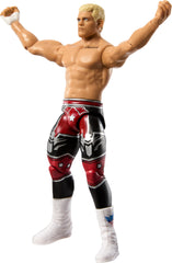 Mattel WWE Cody Rhodes 6-inch figure with TrueFX face detail for display and play.
