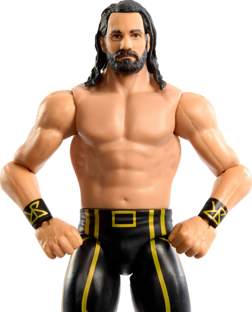 Mattel Seth Rollins figure showing 10 articulation points for dynamic poses