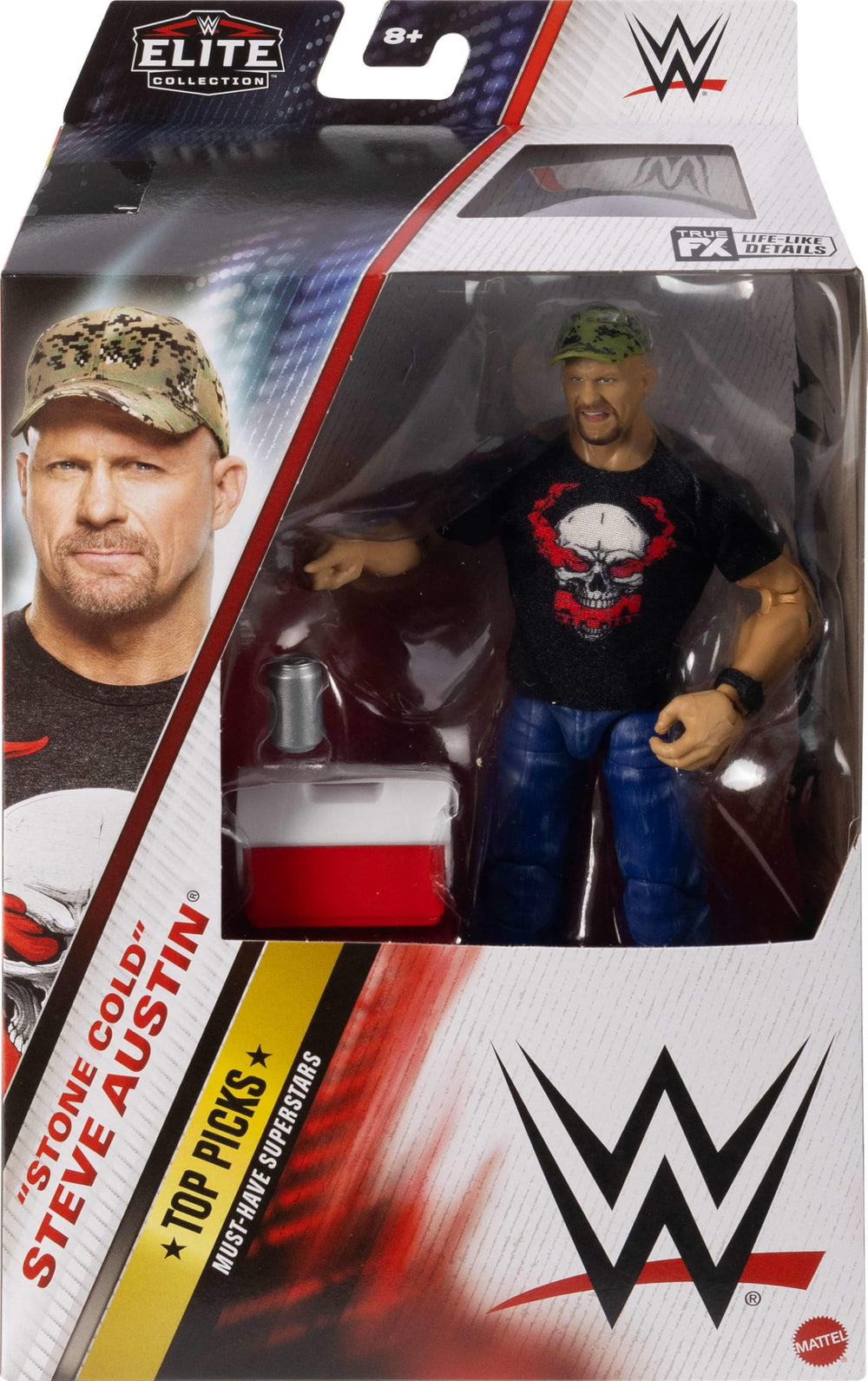 Mattel WWE Stone Cold figure with 25-point articulation for dynamic poses