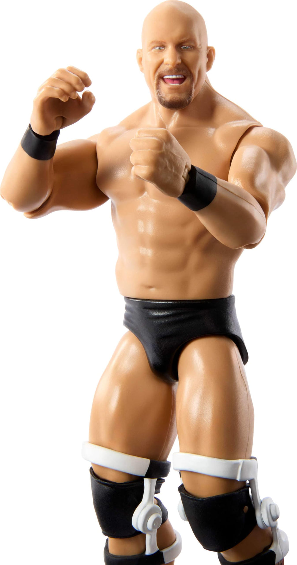 Mattel WWE Stone Cold Steve Austin 6-inch figure showcasing articulation for dynamic posing.
