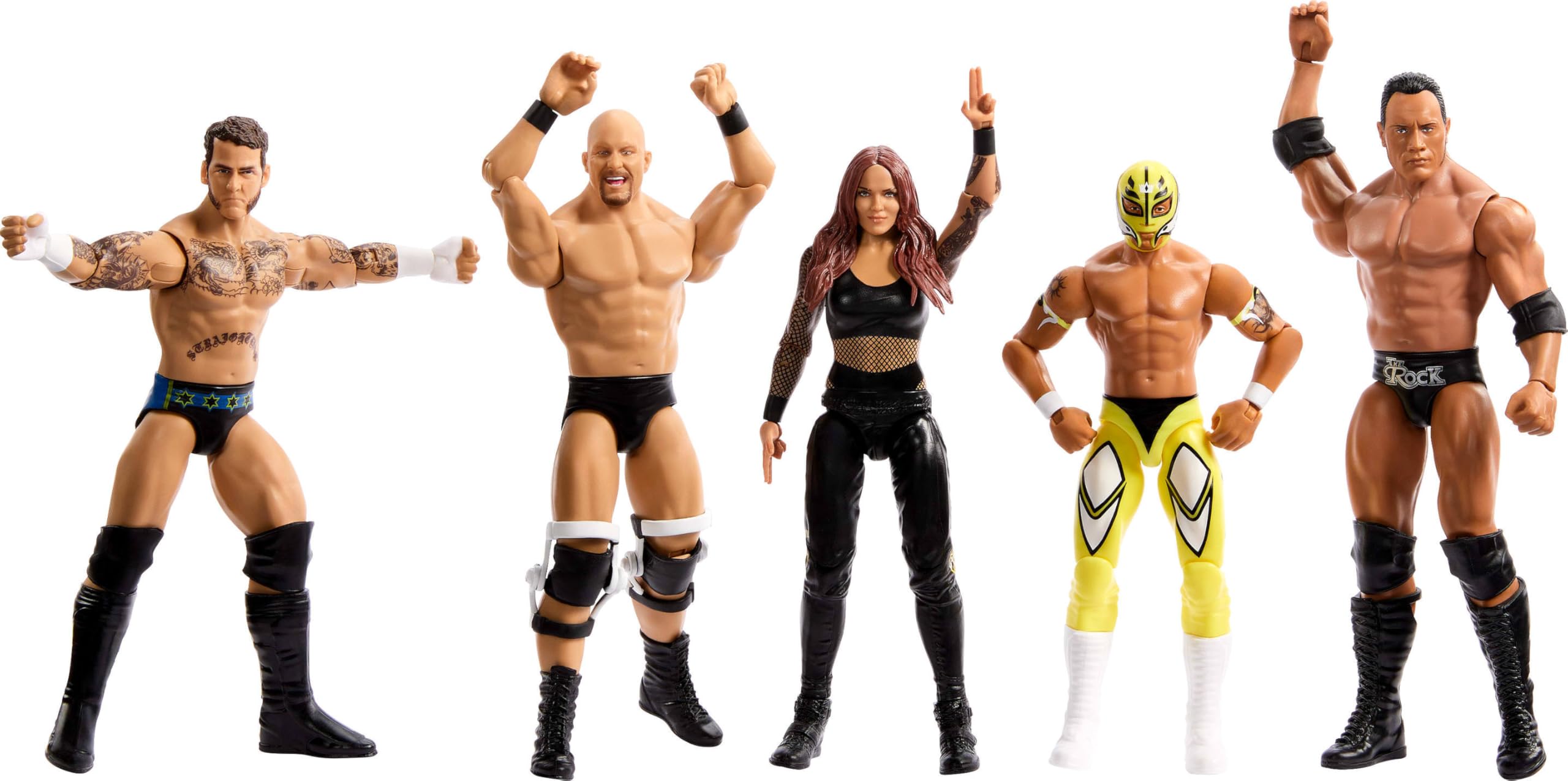 Mattel WWE Stone Cold Steve Austin shown for play and shelf display.