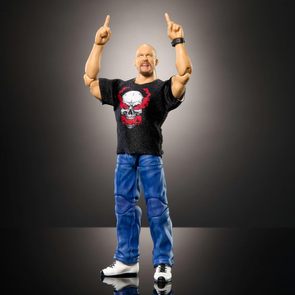 Mattel WWE Stone Cold swappable hands for versatile expression during play and display