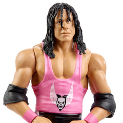 Mattel WWE SummerSlam Bret Hart figure posed for dynamic action highlighting articulation.
