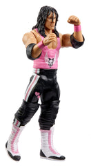 Mattel WWE SummerSlam Bret Hart figure showcasing authentic ring gear for display.
