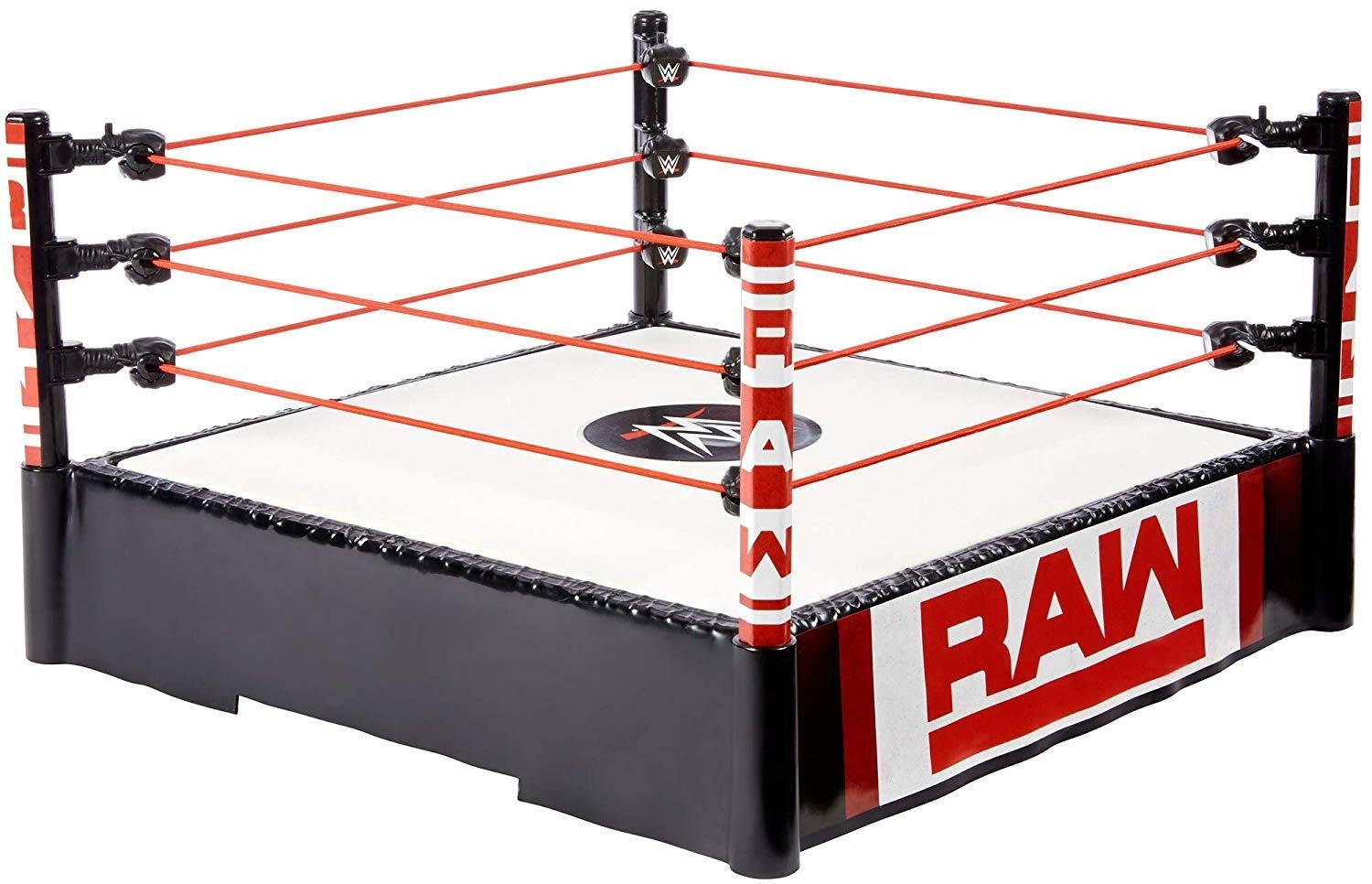 Mattel WWE Superstar Ring with flexible ropes enables dynamic action and smoother moves.
