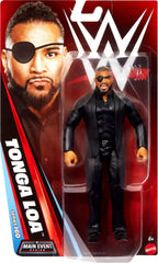 Mattel WWE Tonga Loa action figure in attack pose for dynamic play.