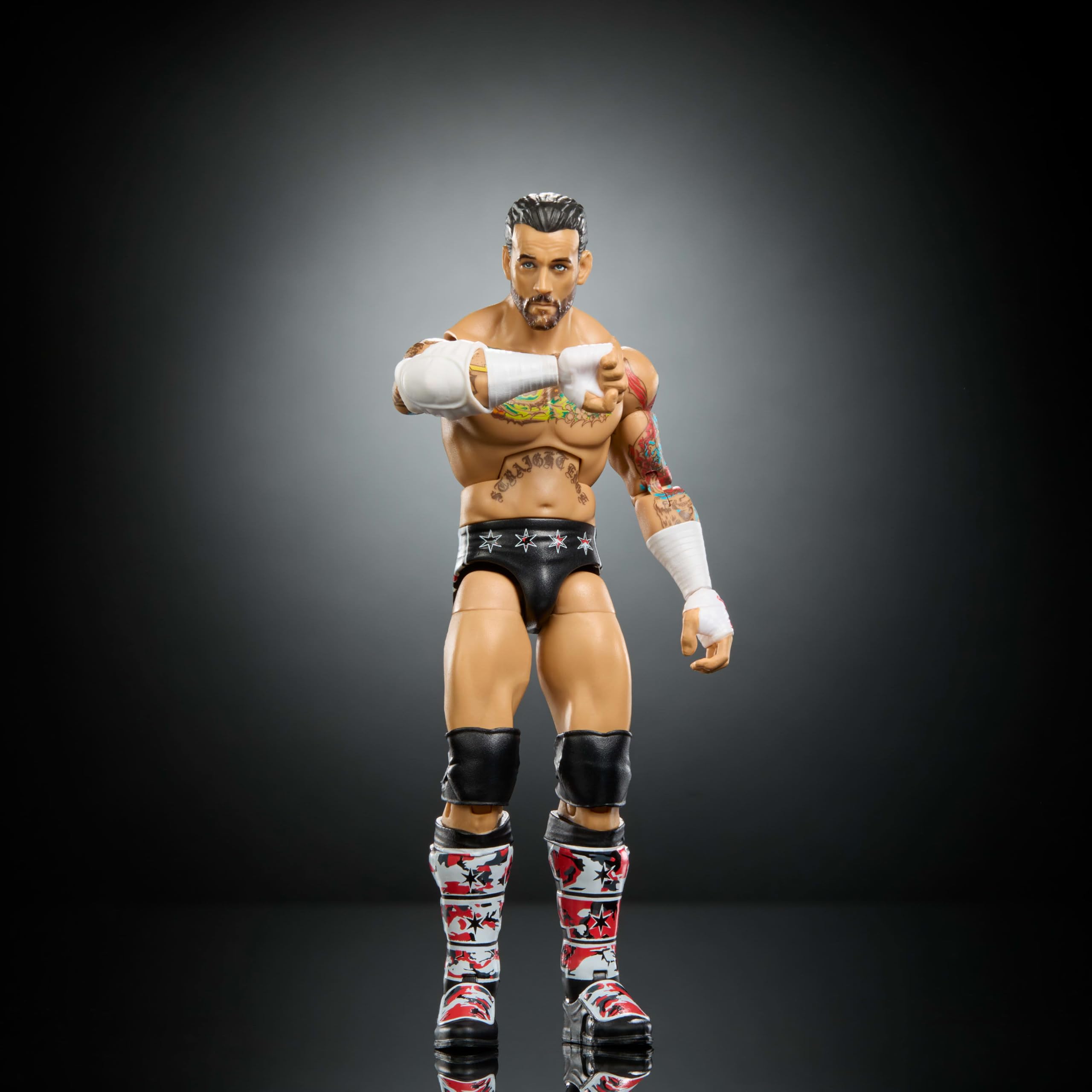 CM Punk 25-point articulation enables dynamic action poses.
