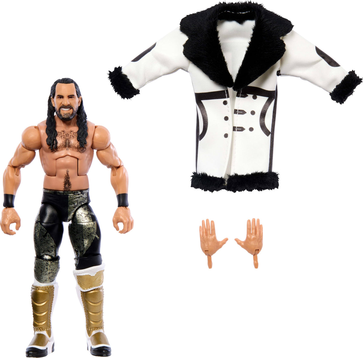 Mattel WWE Top Picks Elite Seth Rollins front view for display and dynamic posing.