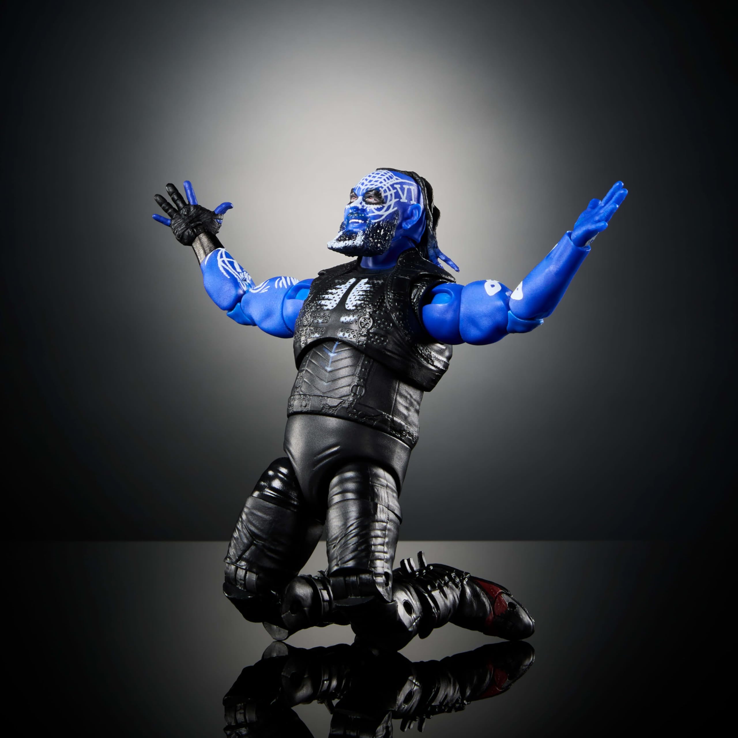 Mattel WWE Bray Wyatt figure showcasing authentic ring gear for display.