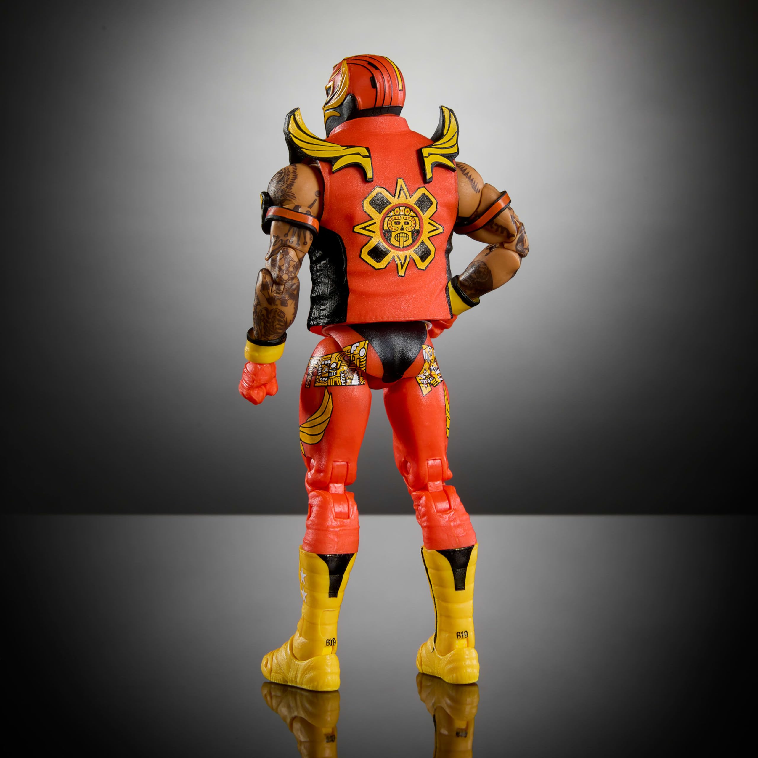 Compact 6-inch figure on a display stand suitable for desks and shelves.