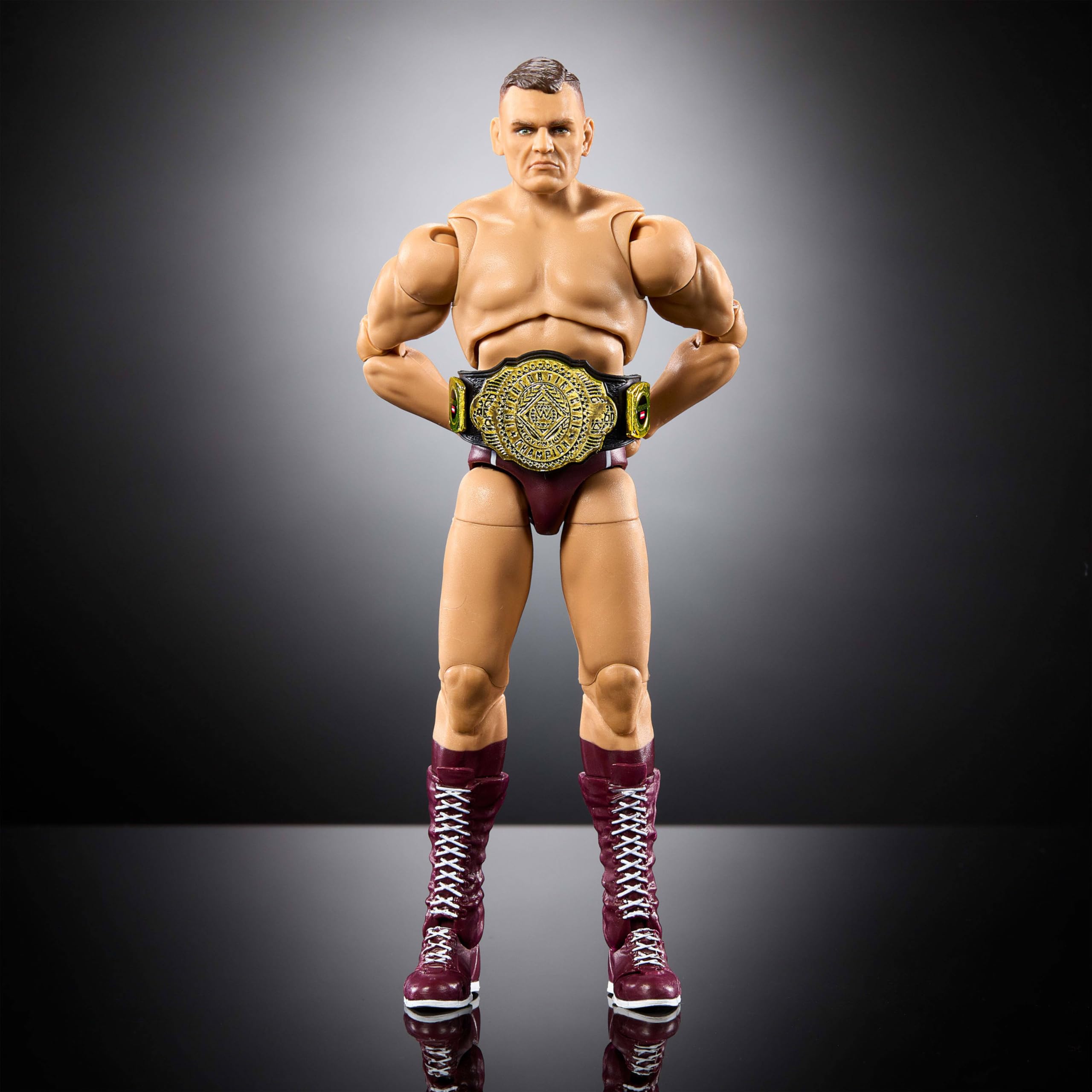 Mattel WWE Gunther Ultimate Edition TrueFX face detail close-up