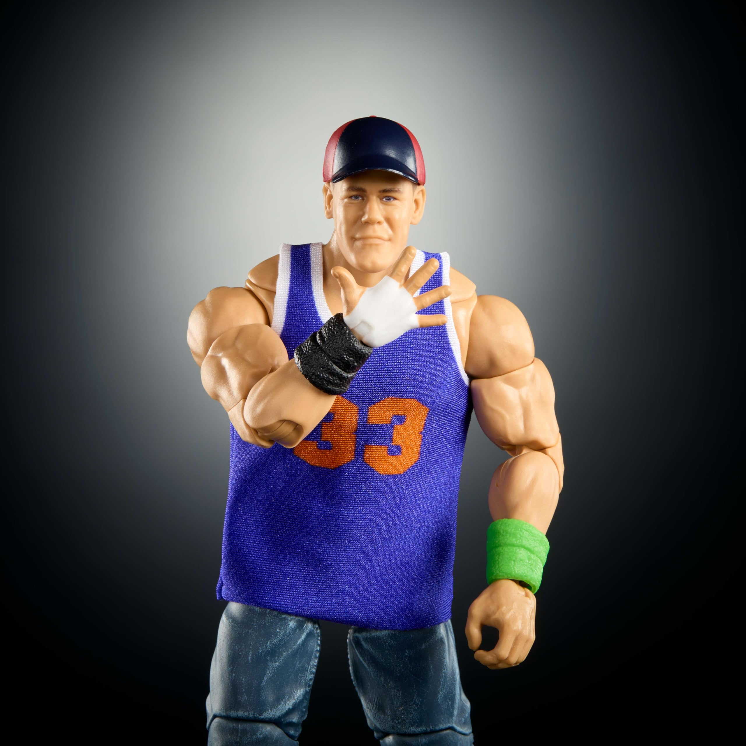 John Cena figure ideal for collection and display in WWE setups.
