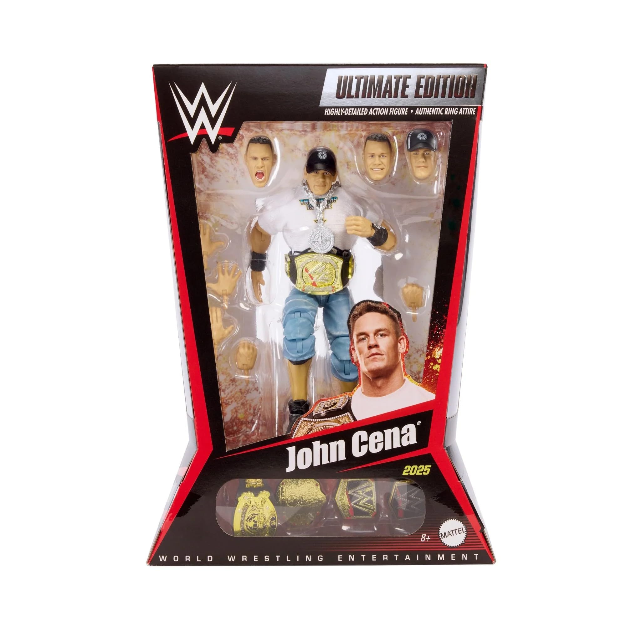Mattel WWE Ultimate Edition John Cena front view figure, ideal for display and collection