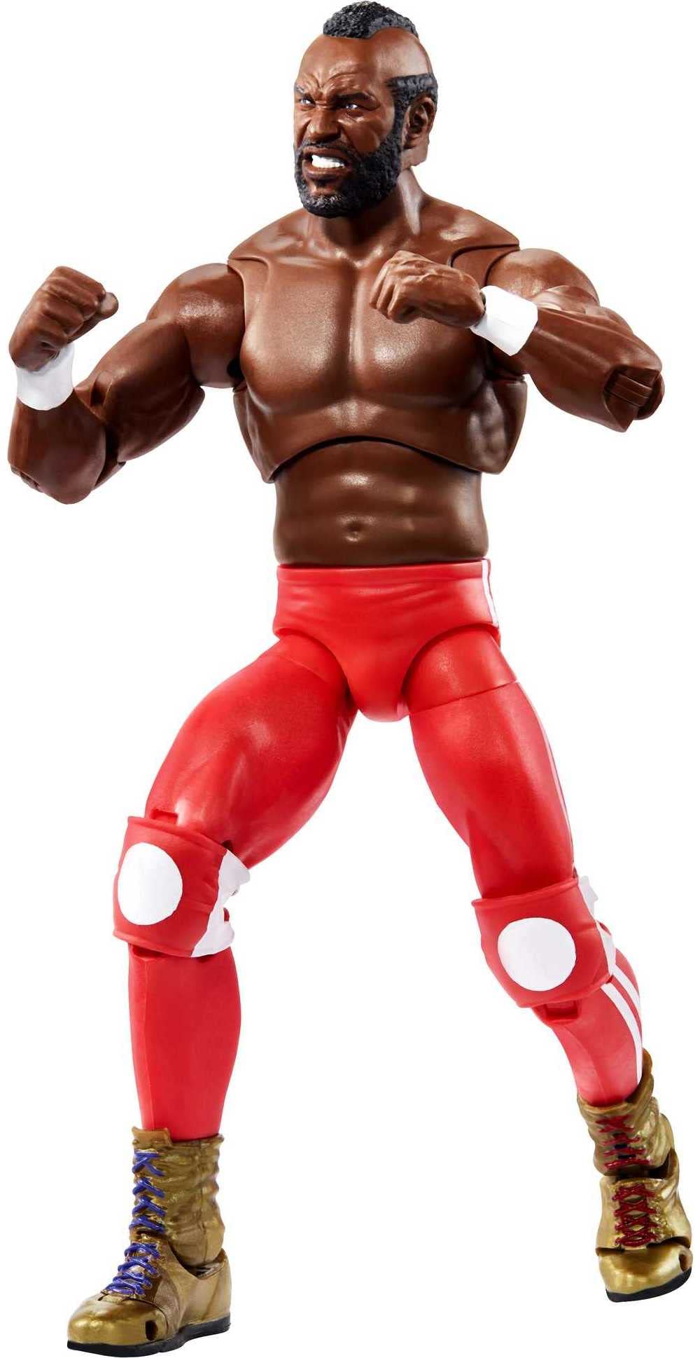 Mattel WWE Ultimate Edition Mr. T figure showcases 30 articulation points for pose variety.
