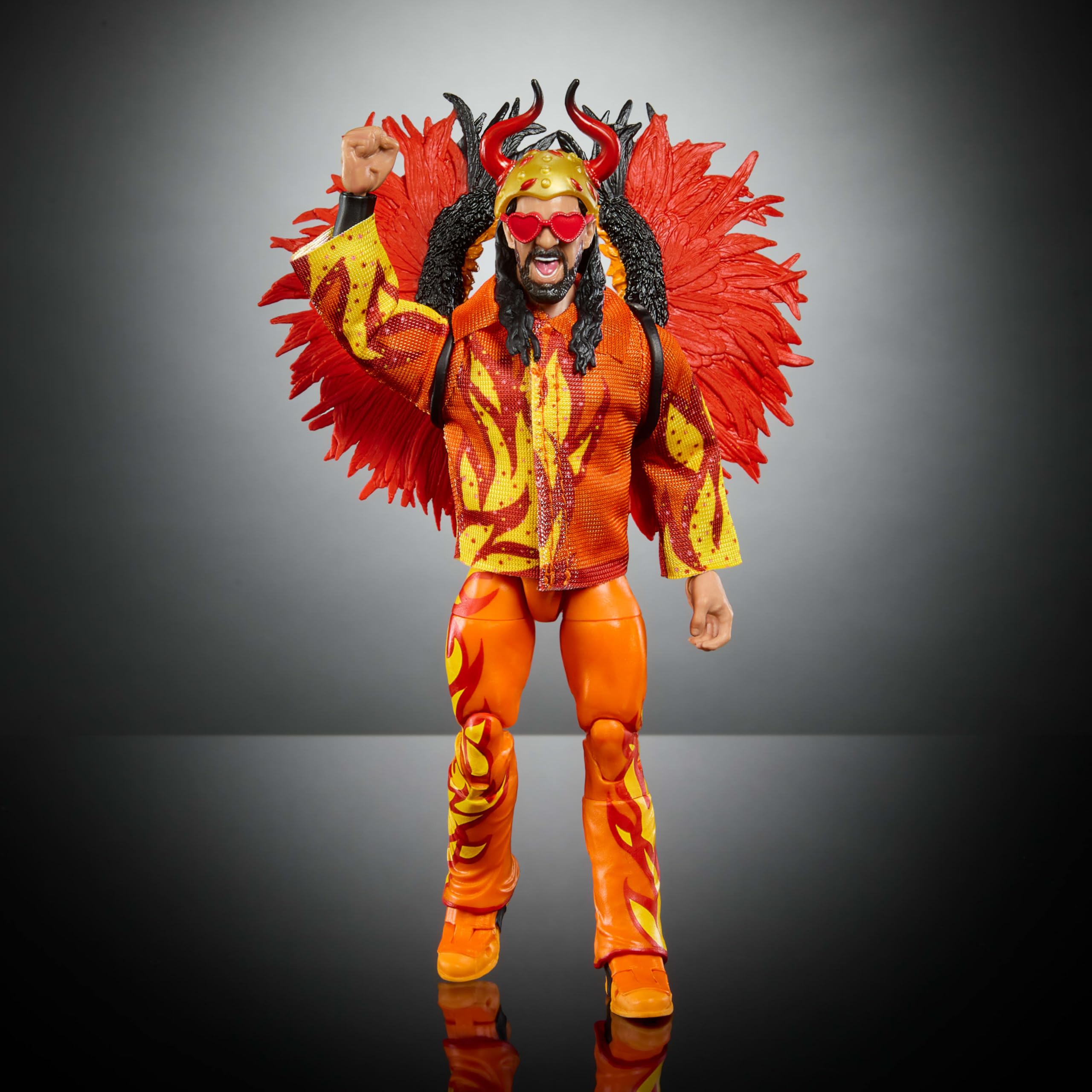 Mattel Seth Rollins Ultimate Edition figure features authentic attire for realism.