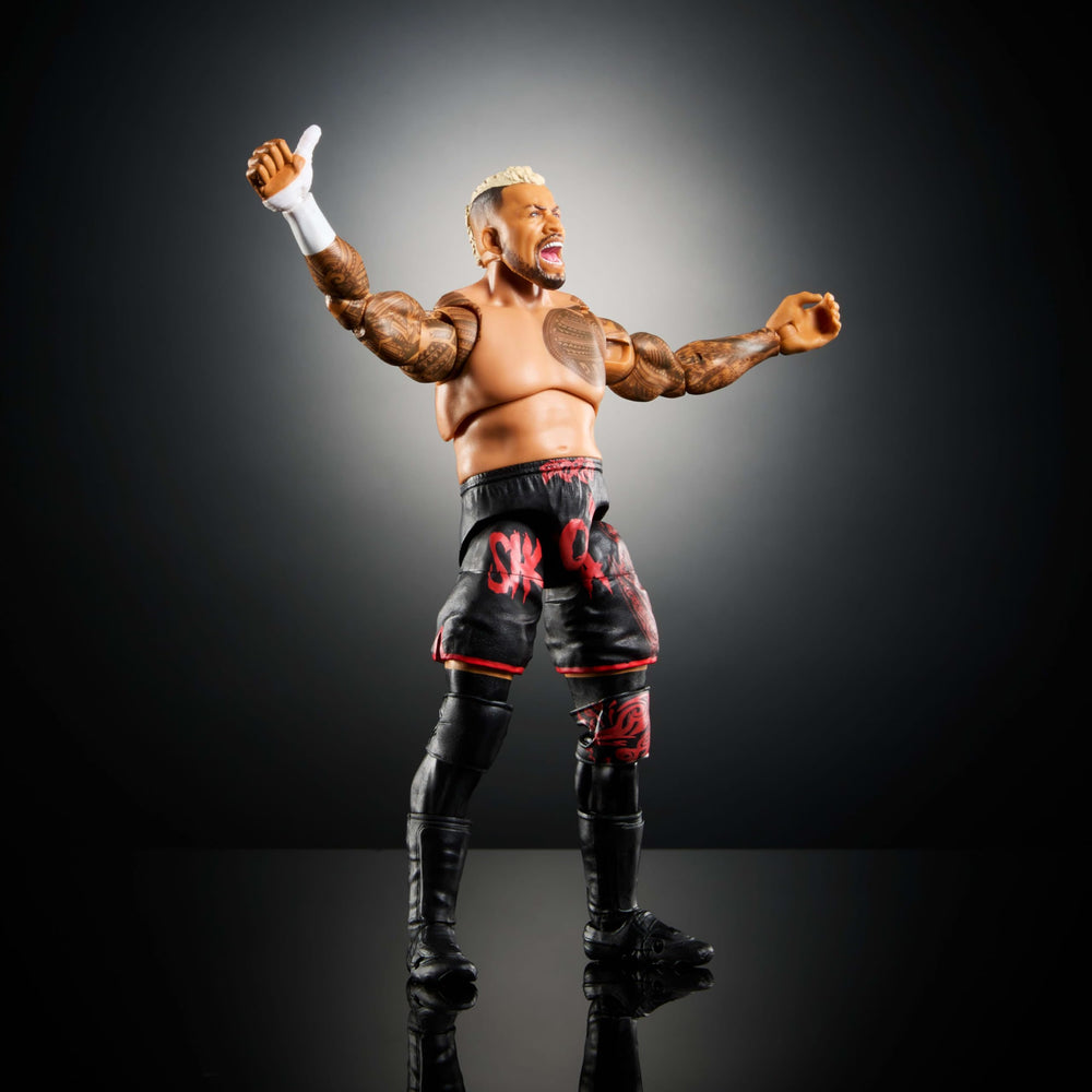 Mattel WWE Solo Sikoa articulation points support versatile action poses.