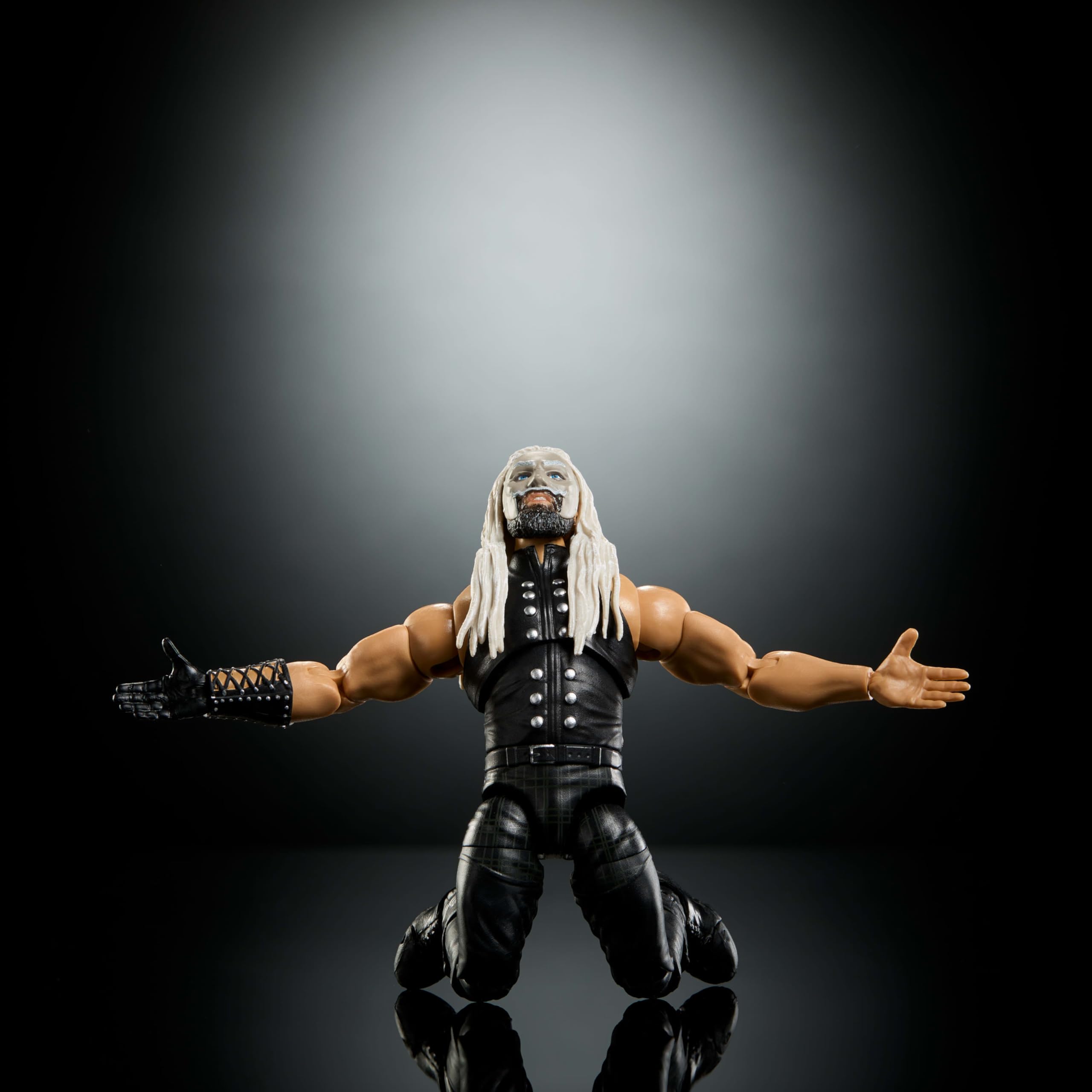 Mattel WWE Uncle Howdy figure side pose showing articulation for posing
